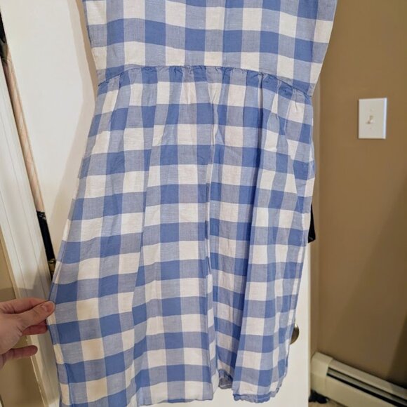 J.Crew Blue Gingham Summer Picnic Dress Size 2 EUC - Picture 9 of 10
